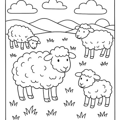 Sheep With Their Wool Coats In A Green Pasture