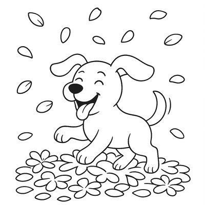 Dog Playing In Backyard Sprinkler On Sunny Day