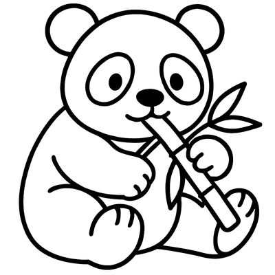 A Panda Eating Bamboo
