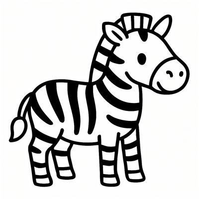 A Zebra With Bold Stripes
