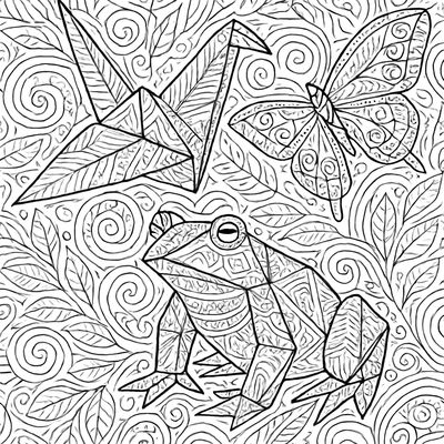 Origami Animals — Crane, Frog, And Butterfly