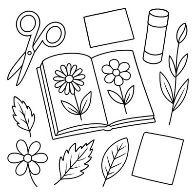 Pressed Flower Craft Project With Collection Materials