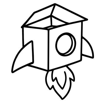 A Cardboard Box Turned Into A Spaceship