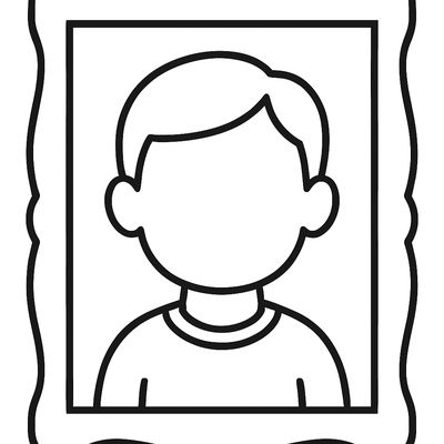 A Portrait Frame With A Blank Face To Decorate