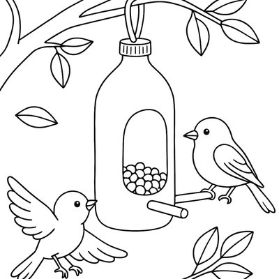 Bird Feeder Made From Recycled Plastic Bottles