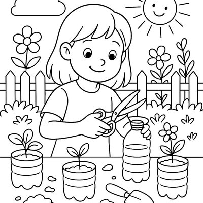 Making Planters From Recycled Bottles For A Spring Garden