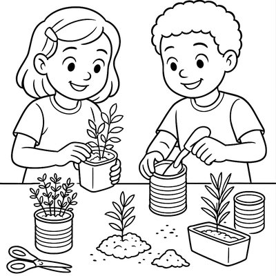 Making Planters From Recycled Containers