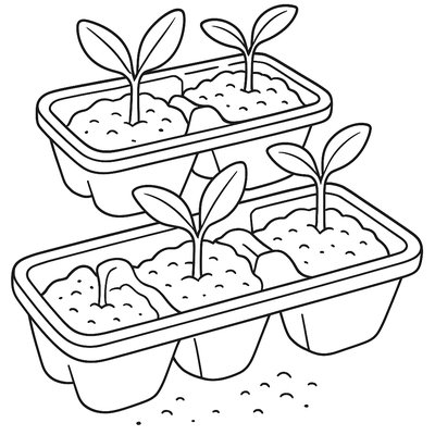 Seed Starting Containers Made From Egg Cartons