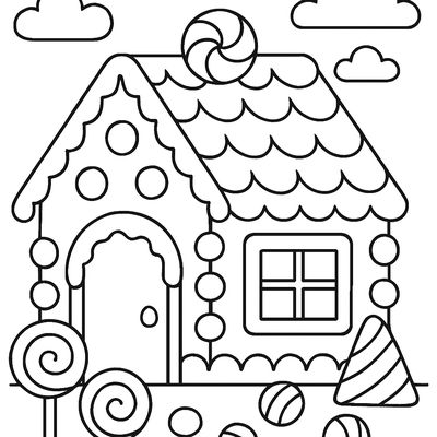 A Gingerbread House Decorated With Candy And Frosting