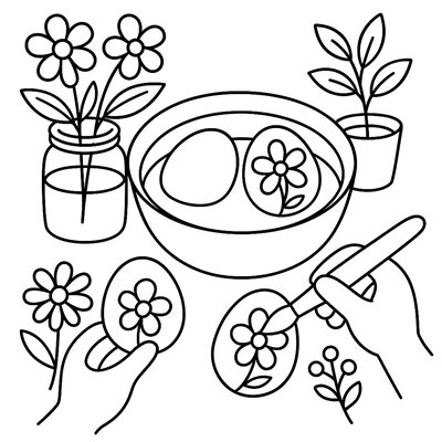Decorating Easter Eggs With Natural Flower And Plant Dyes