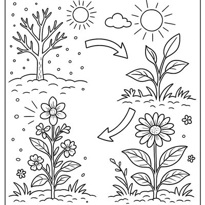 Diagram Showing How Spring Warming Affects Plant Growth Cycles