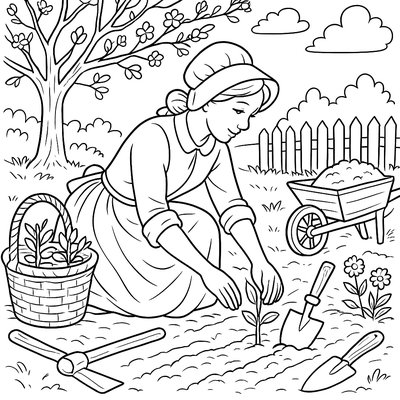 Colonial Spring Planting With Historical Tools