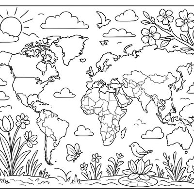 A World Map Showing Where Spring Arrives At Different Times