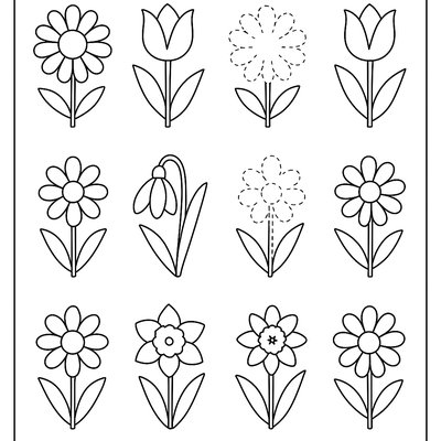 Pattern Activities Using Spring Flower Sequences