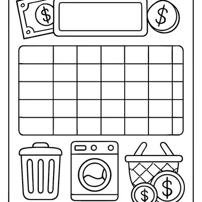 A Child's Allowance Chart Showing Weekly Chores And Earnings