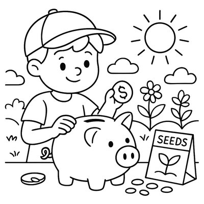 Saving Money To Buy Seeds For A Garden
