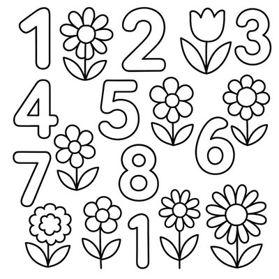 Counting Spring Flowers From 1 To 10