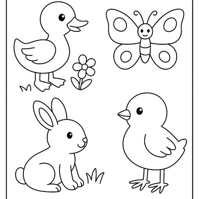 Letter Sounds Matching With Spring Animal Names