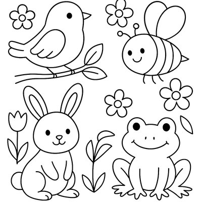 Phonics Sounds Illustrated With Spring Animals