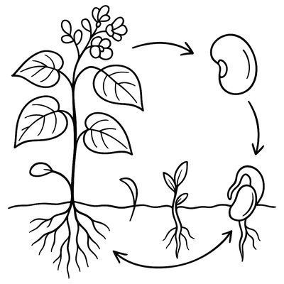 The Life Cycle Of A Bean Plant From Seed To Flowering