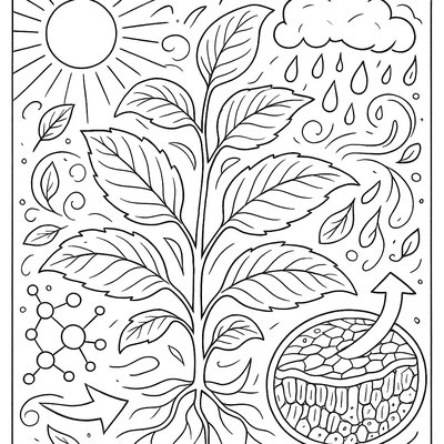 Photosynthesis Diagram With Spring Leaves