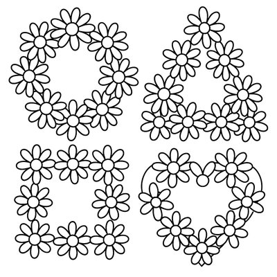 Geometric Shapes Hidden In Flower Garden Scene