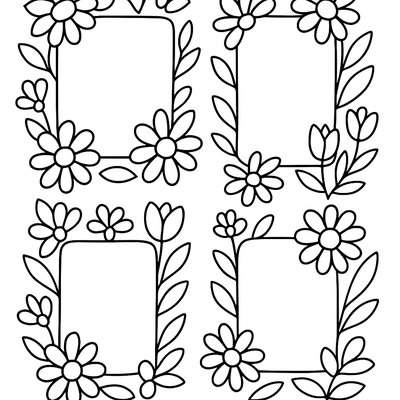Common Sight Words Decorated With Spring Flower Borders