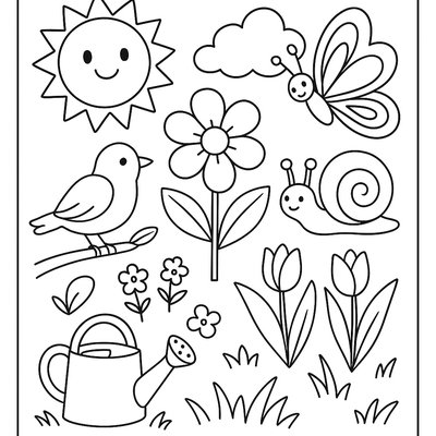Spring Vocabulary In Spanish With Flower Illustrations