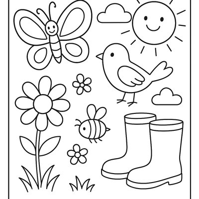 Spring Words In English And Spanish With Pictures