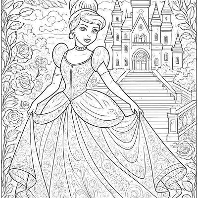 Cinderella In Her Ballgown At The Palace