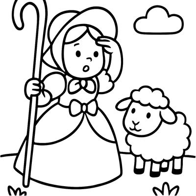Little Bo Peep Looking For Her Sheep