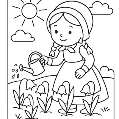 Mary Mary Quite Contrary With Her Garden Growing