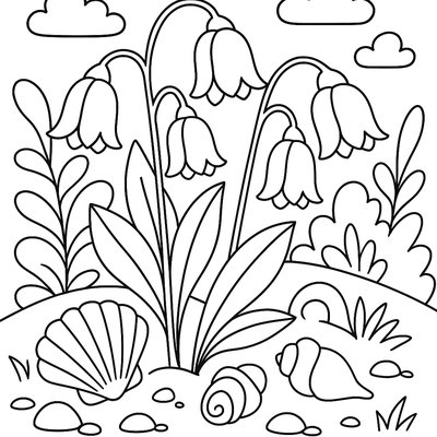 Mary's Garden With Silver Bells And Cockleshells