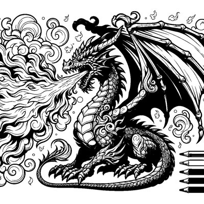 A Dragon Breathing Fire