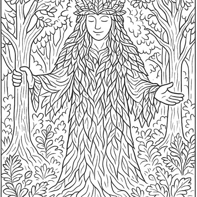 Earth Guardian Spirit Protecting Ancient Forest