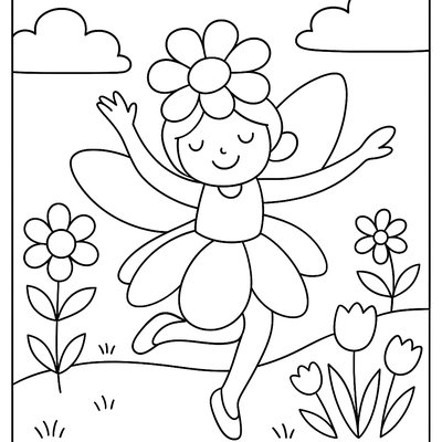 A Flower Fairy Awakening Sleeping Plants In Spring