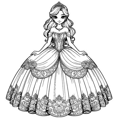 A Princess In A Beautiful Gown