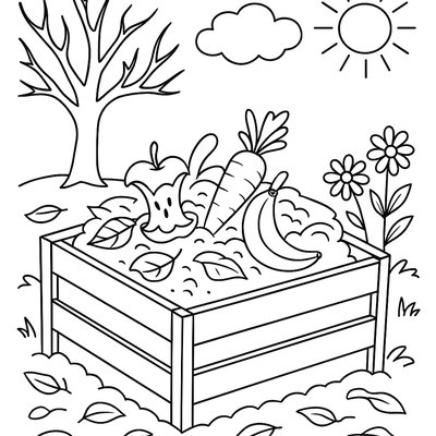 Composting Area Turning Winter Scraps Into Spring Soil