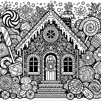 A Gingerbread House With Candy Decorations