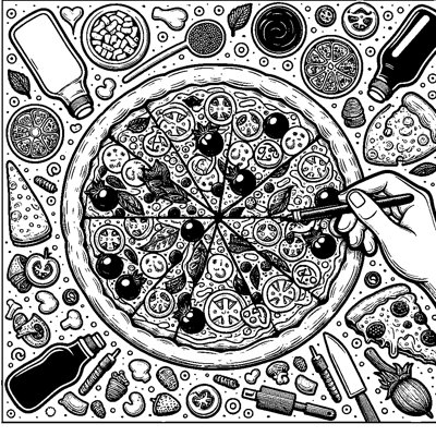 A Pizza With Lots Of Toppings Being Assembled