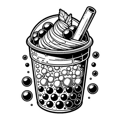A Bubble Tea With Colorful Boba Pearls