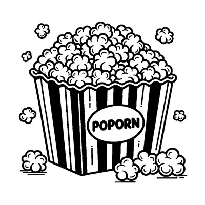 A Popcorn Bucket Overflowing With Popcorn