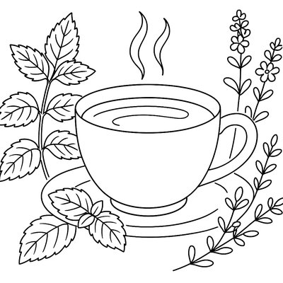 Fresh Mint Tea With Spring Herbs
