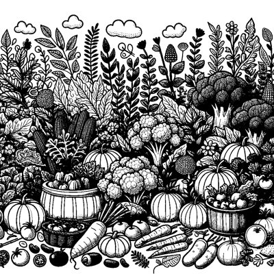 A Garden With Vegetables Growing