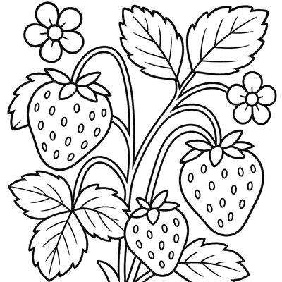 Strawberry Plants Heavy With Ripe Berries Ready For Picking