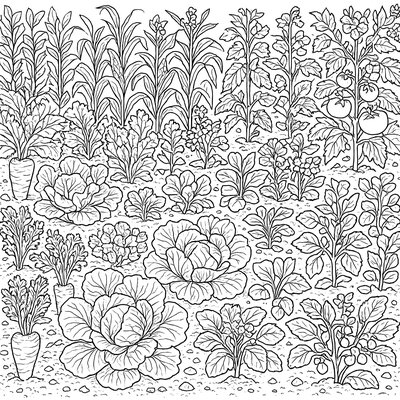 Organic Vegetable Garden With Companion Planting Design