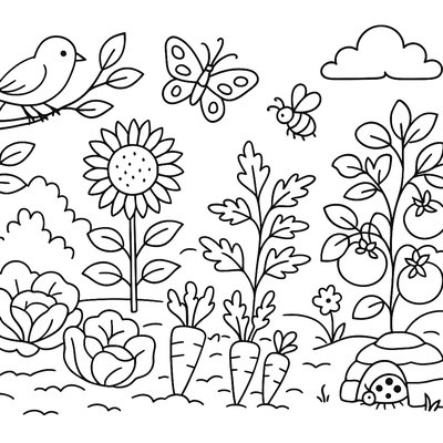 Organic Vegetable Garden With Natural Pest Control