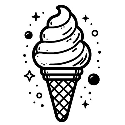 An Ice Cream Cone With Scoops