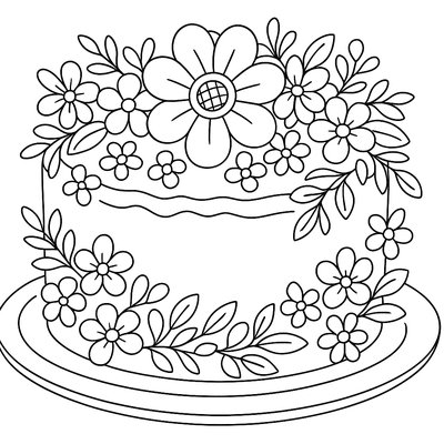 Spring Cake Decorated With Fondant Flowers