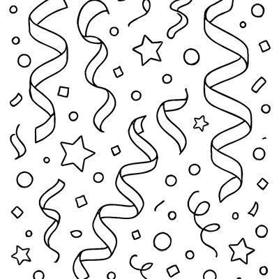 Confetti And Streamers Celebration